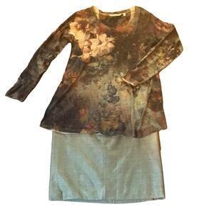 Soft Surroundings Floral Knit Sweater. MP